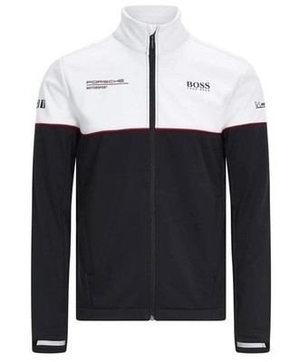 Black White Porsche Motorsport Softshell Jacket