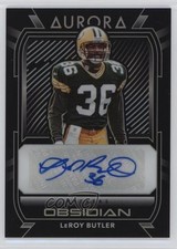 2020 Panini Obsidian Aurora Auto /100 LeRoy Butler #AA45 Auto HOF 17a5