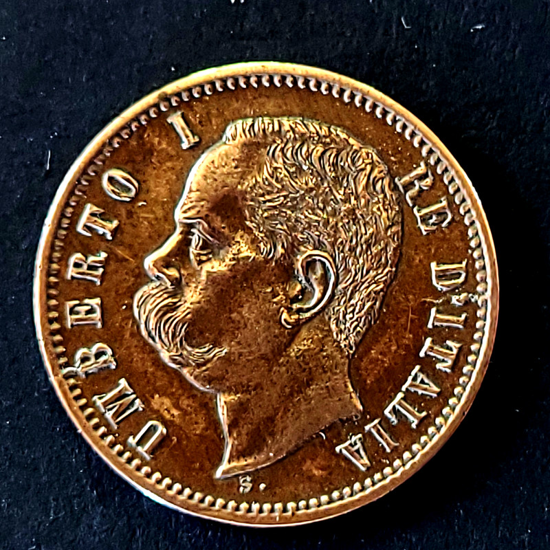 1897 Italy 2 Centesimi -High Grade- Beautiful Coin & Color