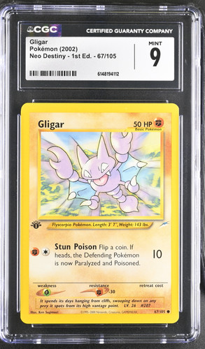 Gligar (1st Edition) graded CGC 9 for sale on eBay