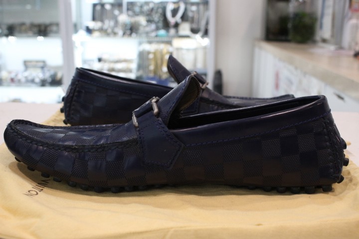 Louis Vuitton Hockenheim Moccasin Damier Infini Loafers Men | eBay