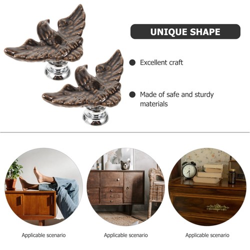  8 sztuk Gałki ceramiczne Orzeł Gałka do szafy Gałki do szuflad Uchwyty komody - Zdjęcie 3 z 12