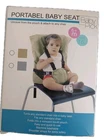 Portable Baby High Chair Foldable Travel Seat Adjustable Straps Toddler Beige