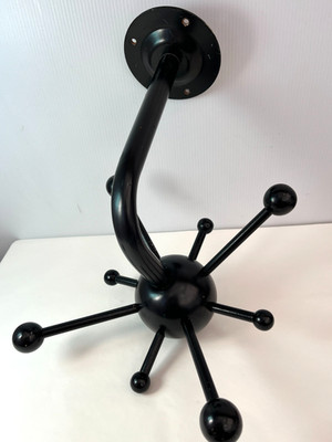 VINTAGE 90er IKEA MINA HUTGARDEROBE HAKEN ABLAGE SPUTNIK ATOMIC SCHWARZ SELTEN