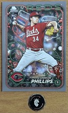 Connor Phillips 2024 Topps Holiday Silver Glitter Rookie #H198 Cincinnati Reds