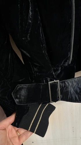 HAIDER ACKERMANN FW16 Velvet Biker Bomber Jacket Gold Lining Black Grail⁠ image 20