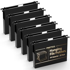 Extra Capacity Plastic Hanging File Folders,12 Pack Reinforced Hang Folder,