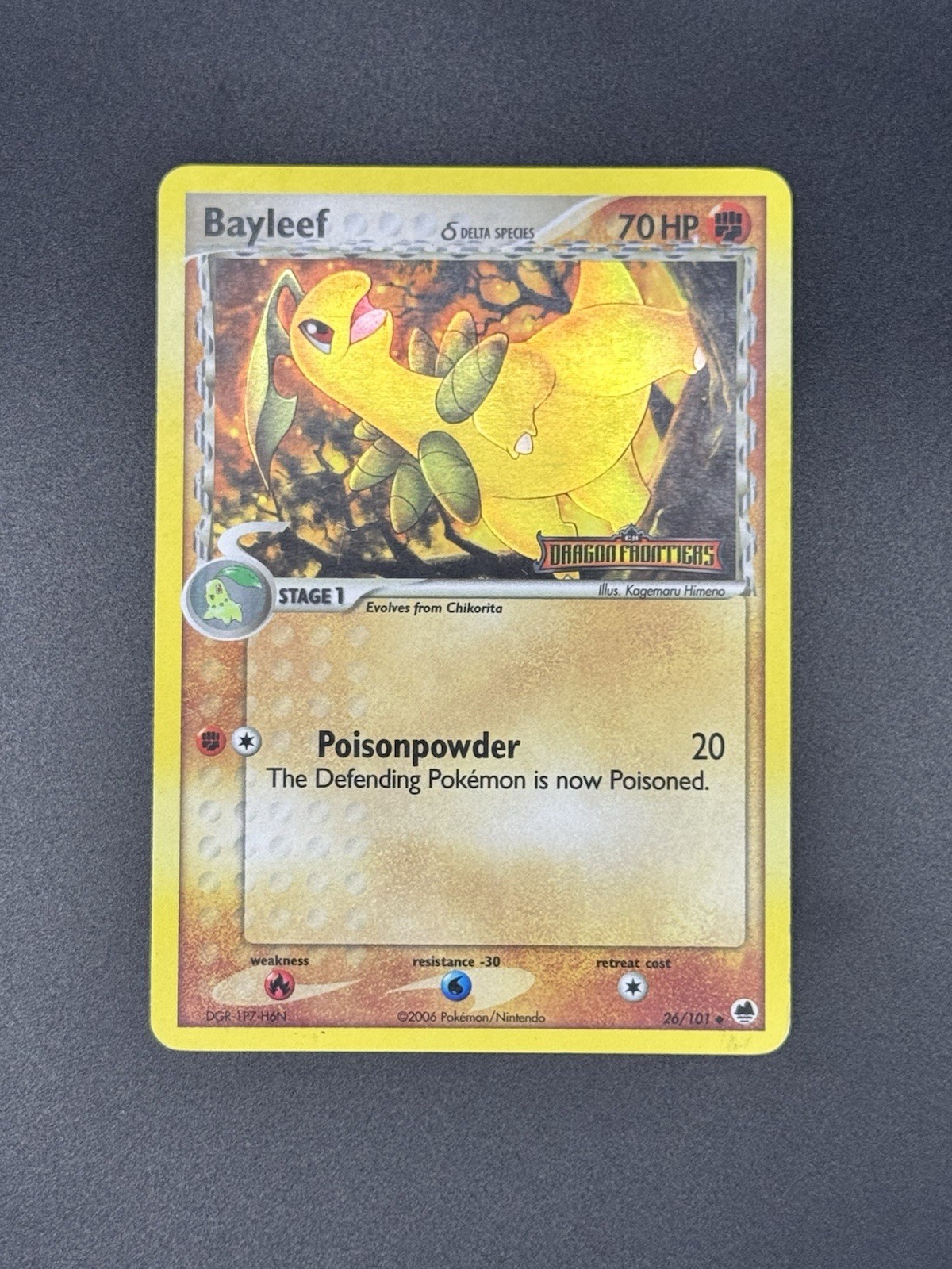 Bayleef (Delta Species) 26/101 Dragon Frontiers Reverse Holo