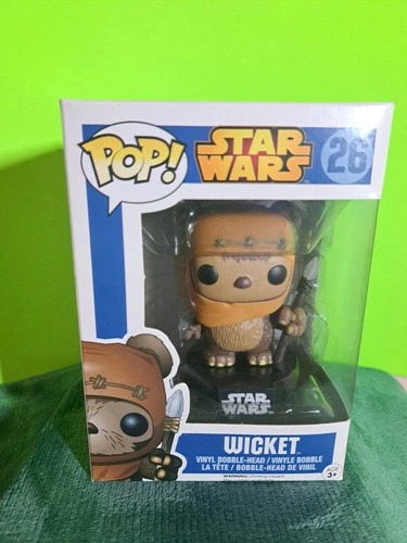 Funko Pop! Star Wars Wicket #26 Vaulted Blue Box w/Protector