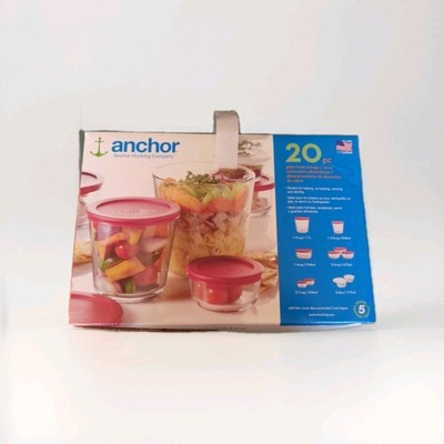 Anchor Hocking Glass Food Storage Conainers (20 PC Set - 10 Containers 10 Lids)