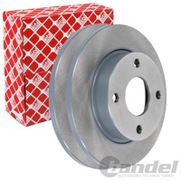 2X febi Bremsscheiben Ø239,7Mm Vorne Passend FÜR Ford Courier Fiesta KA Mazda