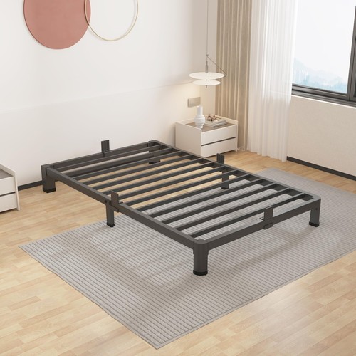 4 inch Twin Bed Frames with Round Corner Legs Mattress Retainers 3500LBS Heav...