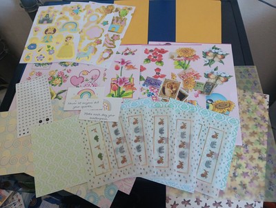 SALE PACKAGE HOBBYCRAFTS  FOR  SCRAPBOOKING WITH POST STAMPS  (SALE424)