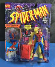 ToyBiz Marvel Spider-Man Animated Series Web Parachute Spider-Man 1994 5" Figure