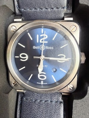Bell & Ross Uhr BR03-92-S Date Blue gebraucht wie neu