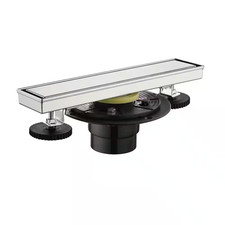 Square Shower Floor Drain with Flange, Pattern Grate Removable, Food-Grade SUS 3