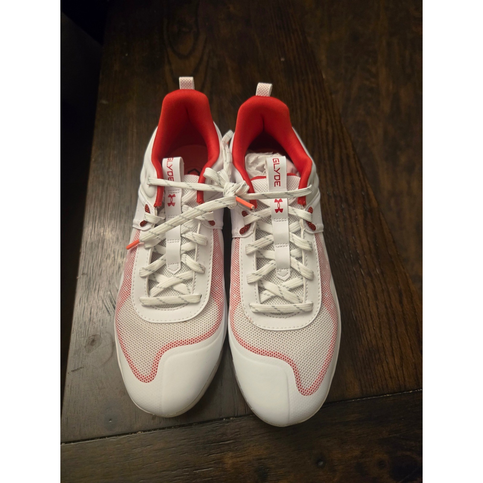 Under Armour Glyde RM White Red Women's Molded Baseball Softball Cleats Size 9.5