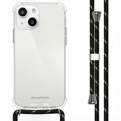 imoshion Transparentní zadní kryt s šňůrkou Apple iPhone 13 - Schwarz & Gold