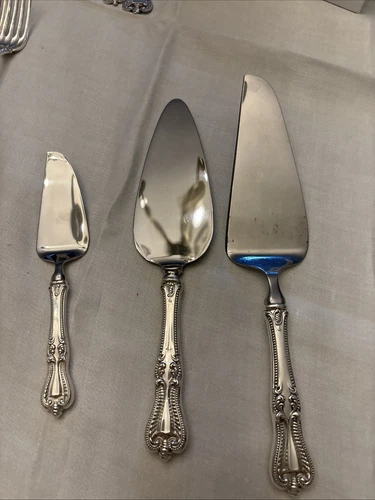 OLD COLONIAL  STERLING SILVER SERVING Pie~ Cake ~ Cheese? Set Of 3 ~ No Monogram