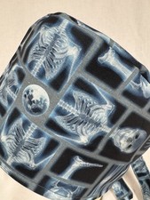 Men/Women Surgical Scrub Cap Lined Xray Skulls Skeleton Cool Cap 100 Cotton