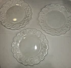3 Westmoreland Milk Glass Paneled Grape Dinner Plates 10 1/2" NEW/OLD Stock VTG