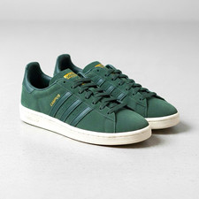 adidas Campus Herren Low Top Sneaker EU 42 Grün unifarben, Schnürung Freizeit