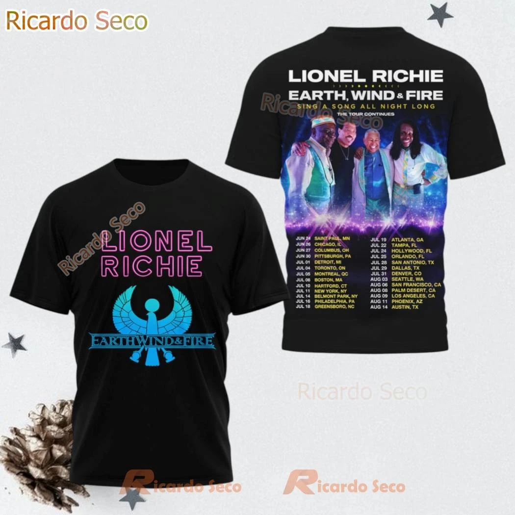 Lionel Richie Sing A Song All Night Long Earth Wind & Fire 3D T-shirt