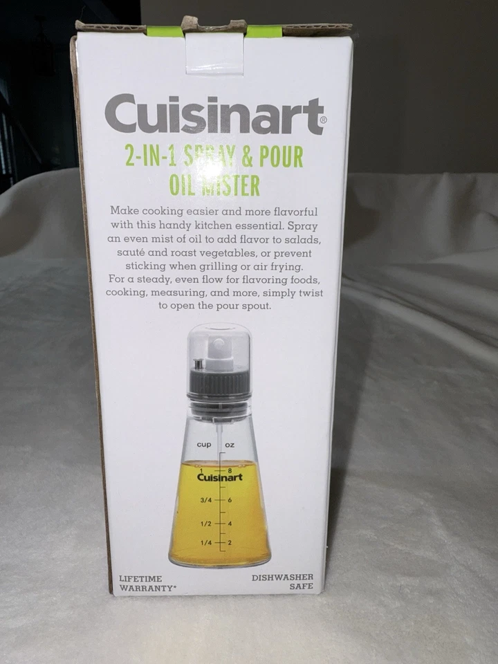 Nuevo en caja Cuisinart 2 en 1 spray/verter aceite de niebla Mister 8 oz NUEVO Foto 2 de 4
