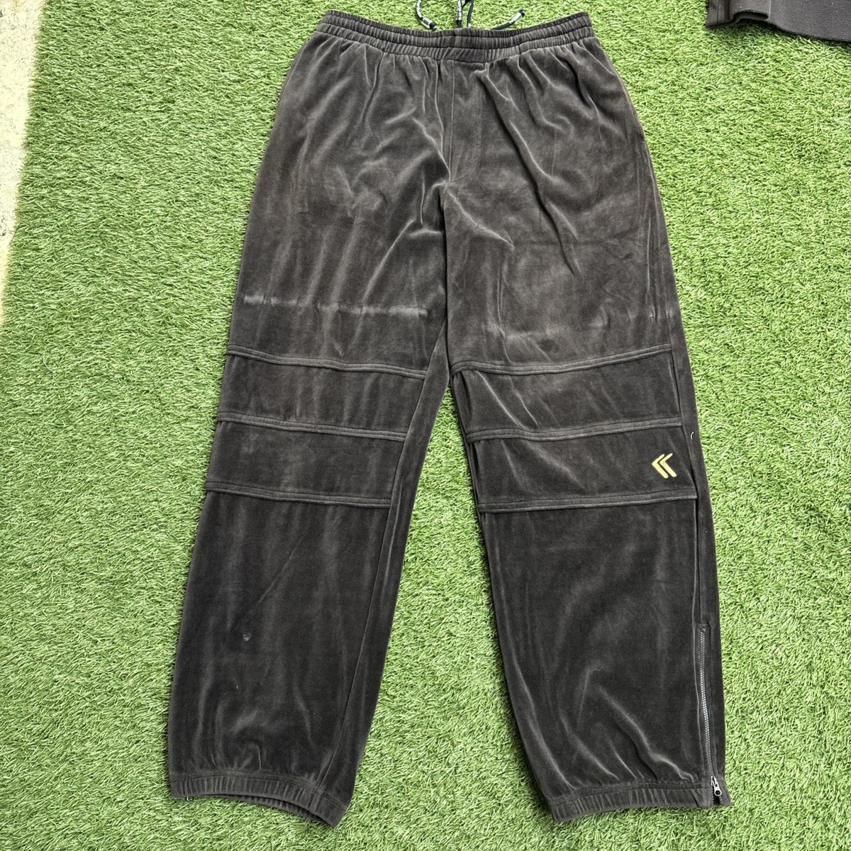 Karl Kani Velour Track Suit Mens Sz XL Brown Relaxed Fit Sweatsuit