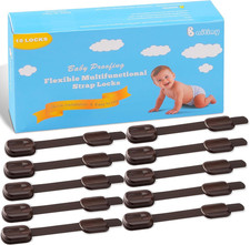 Baby Safety Strap Locks 10 Pack - Cabinet Locks Baby Proofing for Baby Proofing