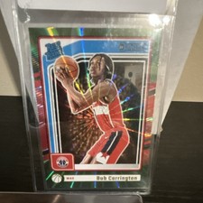 Panini 2024-25 Donruss Rated Rookie Bub Carrington #220 Holo Green Laser Wizards