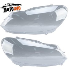 Paar Scheinwerferglas Streuscheibe Für VW Golf 6 VI MK6 2010-2014 Klar Glas