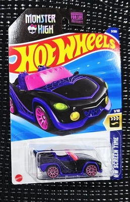 ALL NEW Hot Wheels 2025 HW Screens Time # 1/10 Monster High Ghoul Mobile 3/250 - Image 1 of 2