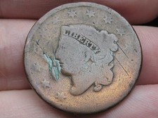 1816-1835 Matron Head Large Cent Penny- Mature Head