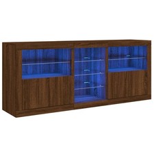 Sideboard with LED Lights Cupboard Highboard Storage Buffet Cabinet vidaXL