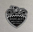 VINTAGE 12” DUCATI BIKE PORCELAIN SIGN CAR GAS TRUCK MOTORCYCLE