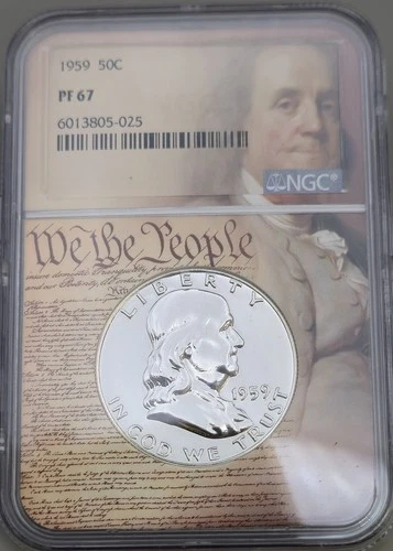 1959 Franklin Half Dollar NGC PF 67 50c We The People Holder