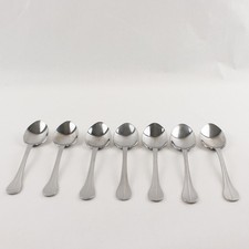 Lot of 7 IKEA Stainless Steel Dining Place Spoons Soup Spoons
