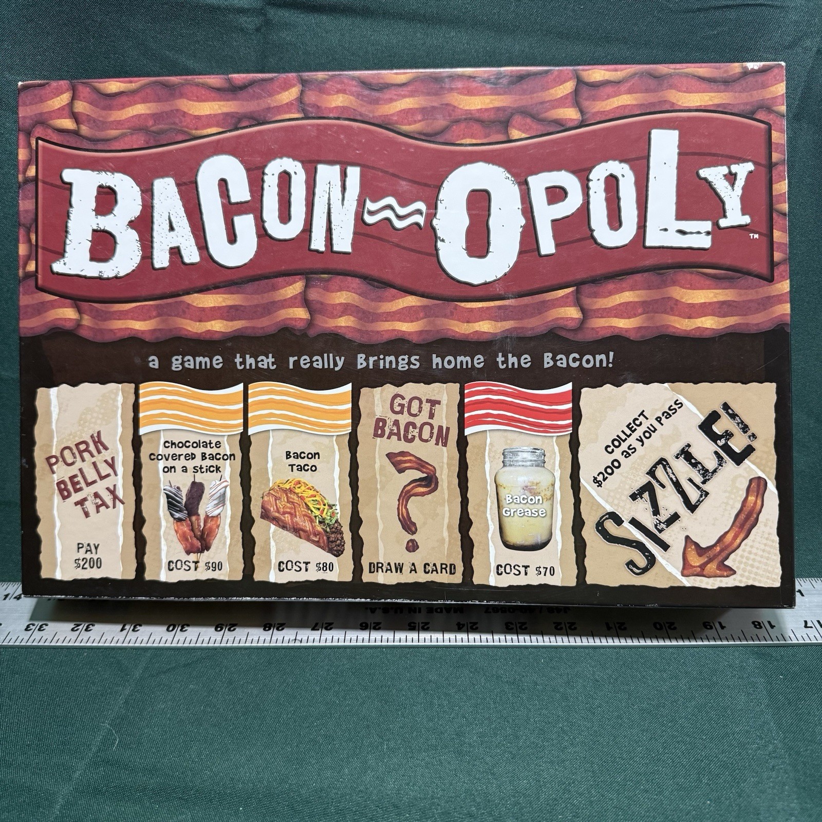 Bacon-Opoly Board Game Complete Parody Monopoly Bacon Theme Family Game