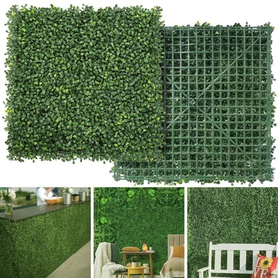 NETAP Grass Wall Panels, 20''x 20''(12pcs) 4-Layer Artificial Boxwood Faux Gras...
