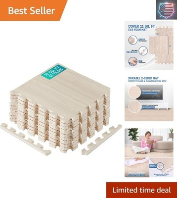 EVA Interlocking Mats, Puzzle Floor Tiles, Foam Floor Padding with Border for...