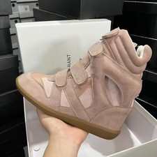 Isabel Marant Inspired High Quality Wedge Sneakers Pink