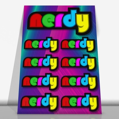 Nerdy Stickerbogen mit 9 Sticker Lifestyle Nerd Science Maithink X Sticker