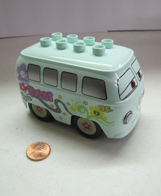 Lego Duplo Fillmore VW Minivan Bus Van Vehicle Flowers Design Hippie Car 5829 #2
