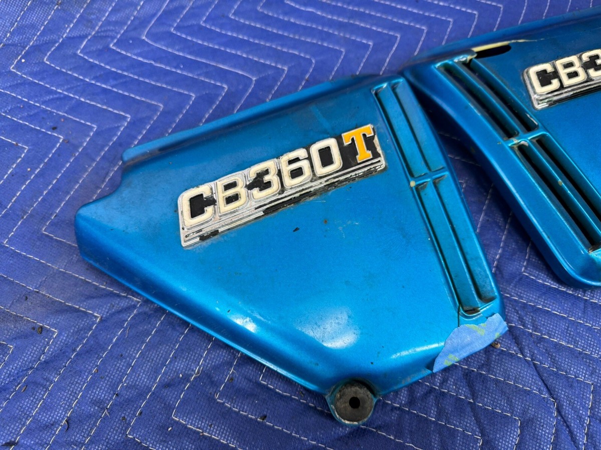 1974-1976 Honda CB360 CB360T Side Engine Panel Covers Pair L & R