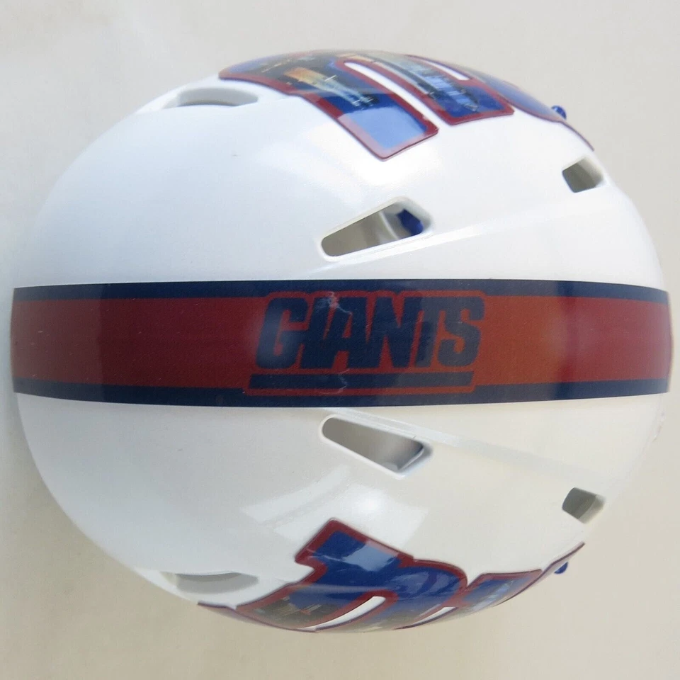 Mini casco personalizado de los New York Giants calcomanías alternativas en blanco Foto 4 de 4