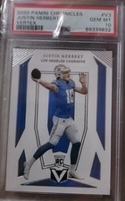 JUSTIN HERBERT 2020 Panini Chronicles Vertex Rookie PSA 10 GEM MINT 