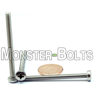 Qty 1,000 - M4 x 50mm DIN 7985A Phillips Pan Machine Screw, A2 Stainless Steel