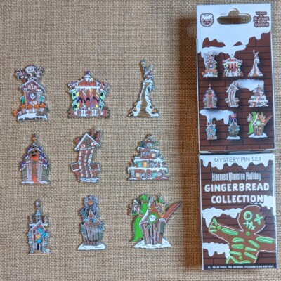 Gingerbread Mystery Pin Complete Set 2020 Disney Haunted Mansion