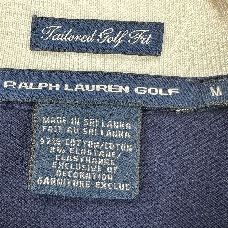 Ralph Lauren Golf Shirt Boys Medium Blue Tailored Fit Polo Big Pony Rugby Youth - Image 4 of 4